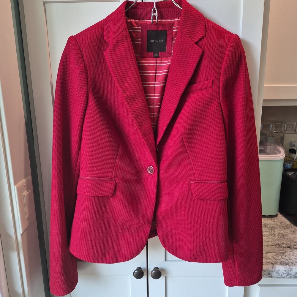 The Limited Red Blazer Sz M